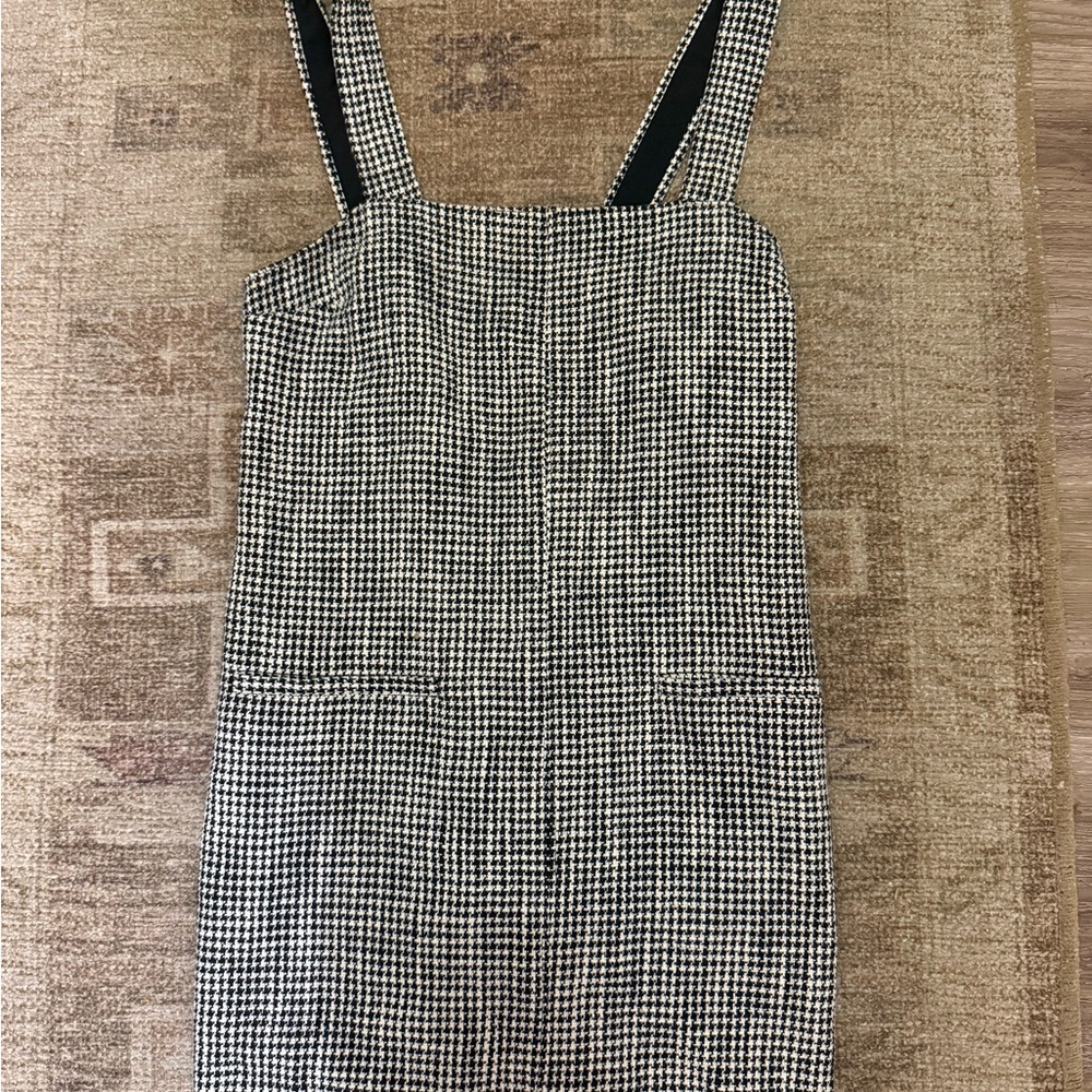 Abercrombie & Fitch Black and White Houndstooth Mini Dress